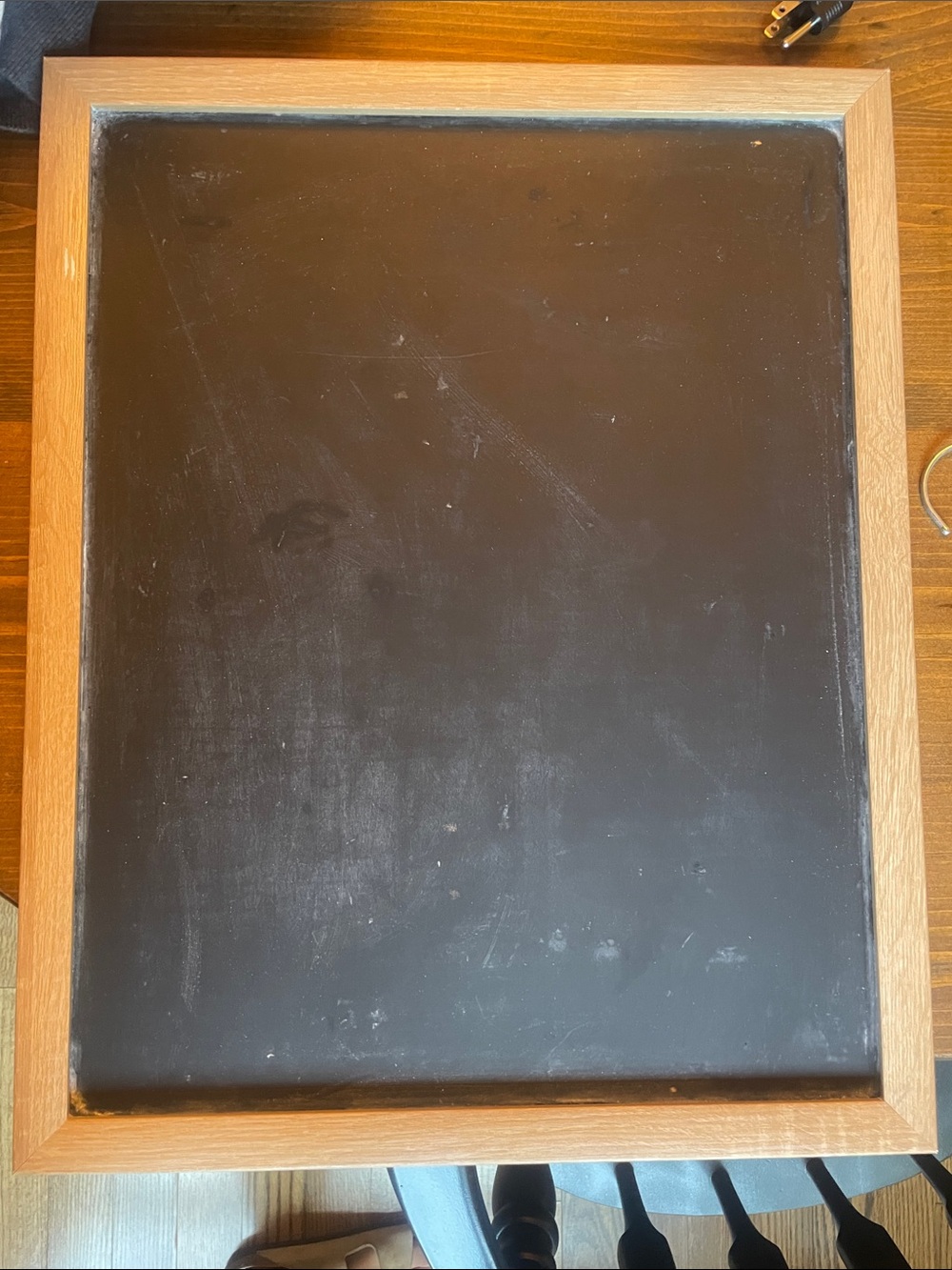 Black Chalkboard with Oak Frame - Home Accents